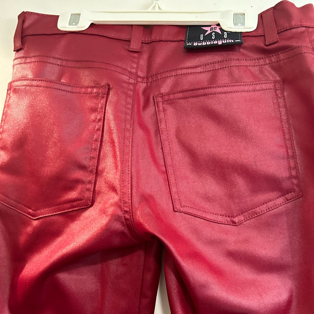 Bubblegum Women's Straight Leg Jeans - Shiny Red